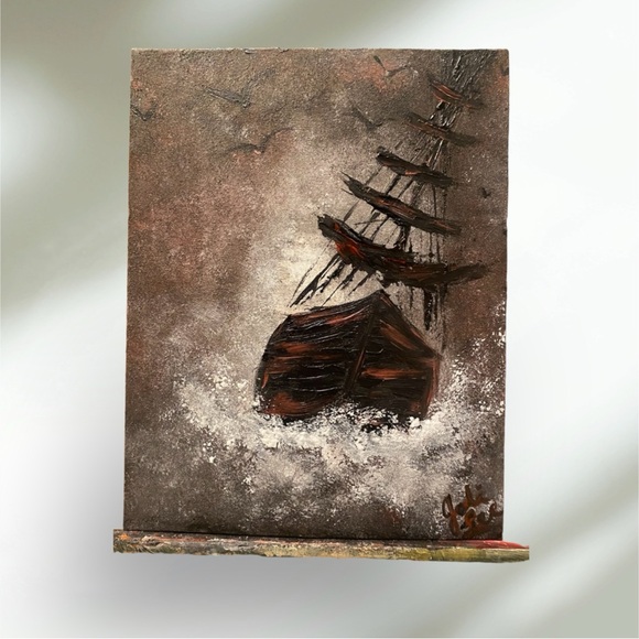 Original Ship Oil Painting - Picture 2 of 7